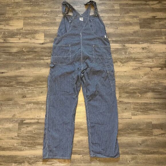 Vintage 40s 50s Lee Railroad Striped Coveralls Size 44x31 - Picture 5 of 8